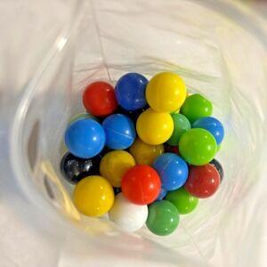 Vintage Solid Color Glass Marbles Lot Mixed Colors Bulk Game Pieces